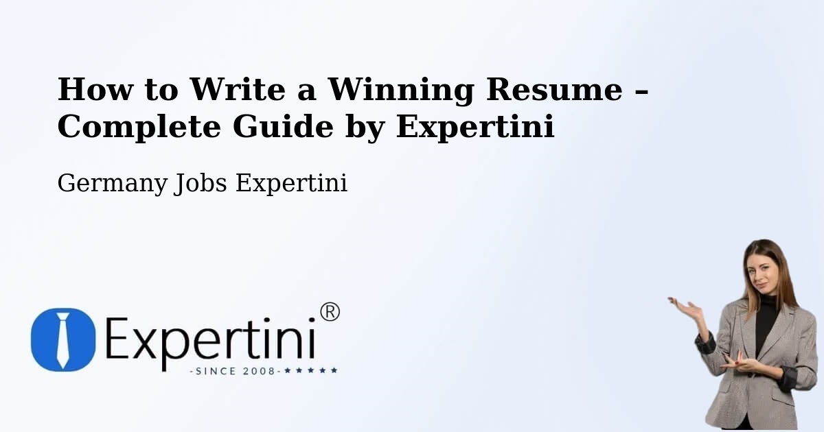 Resume Writing Guide for Job Seekers – Limbach - Limbach, Germany Jobs Expertini